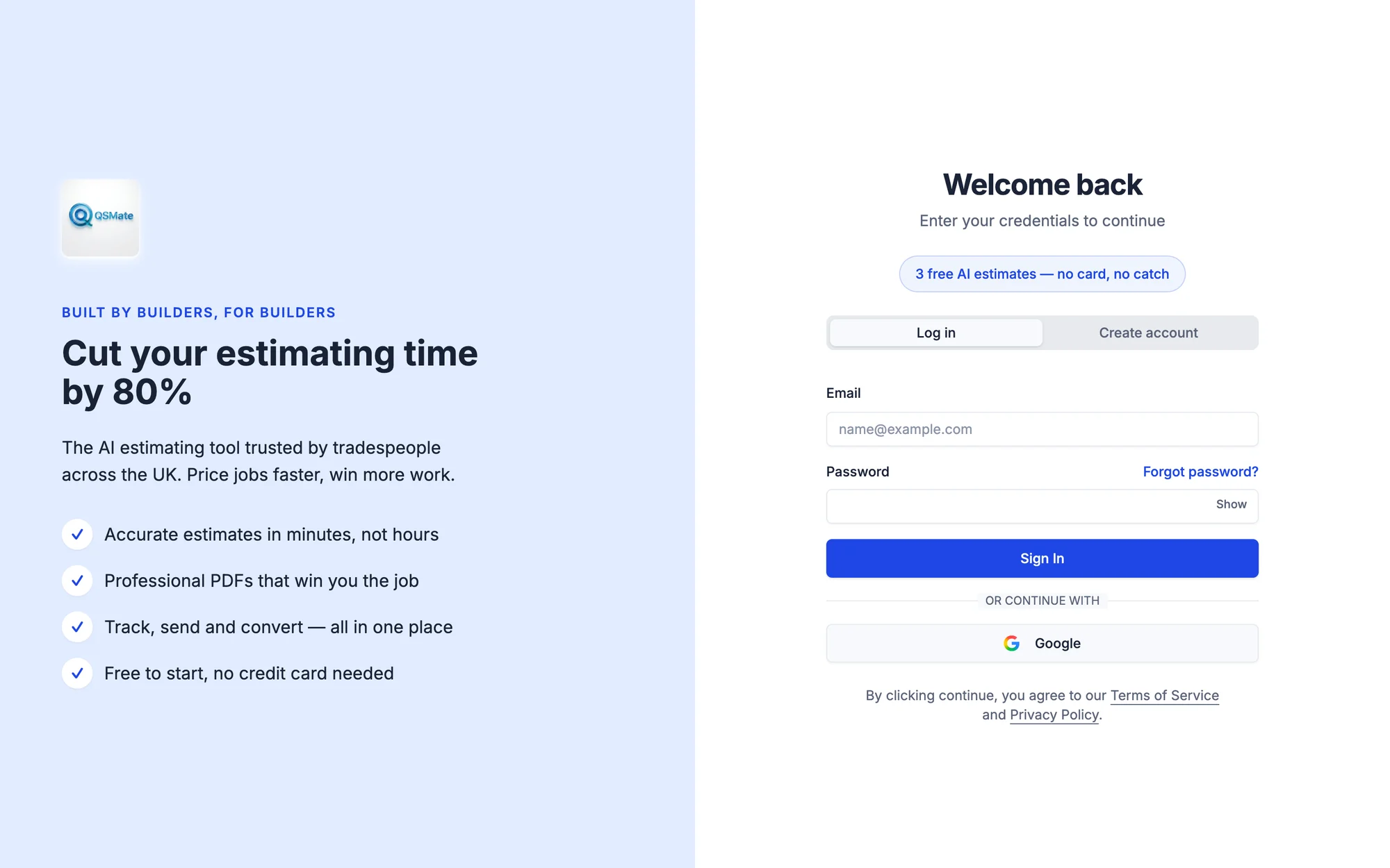 QSMate app sign in